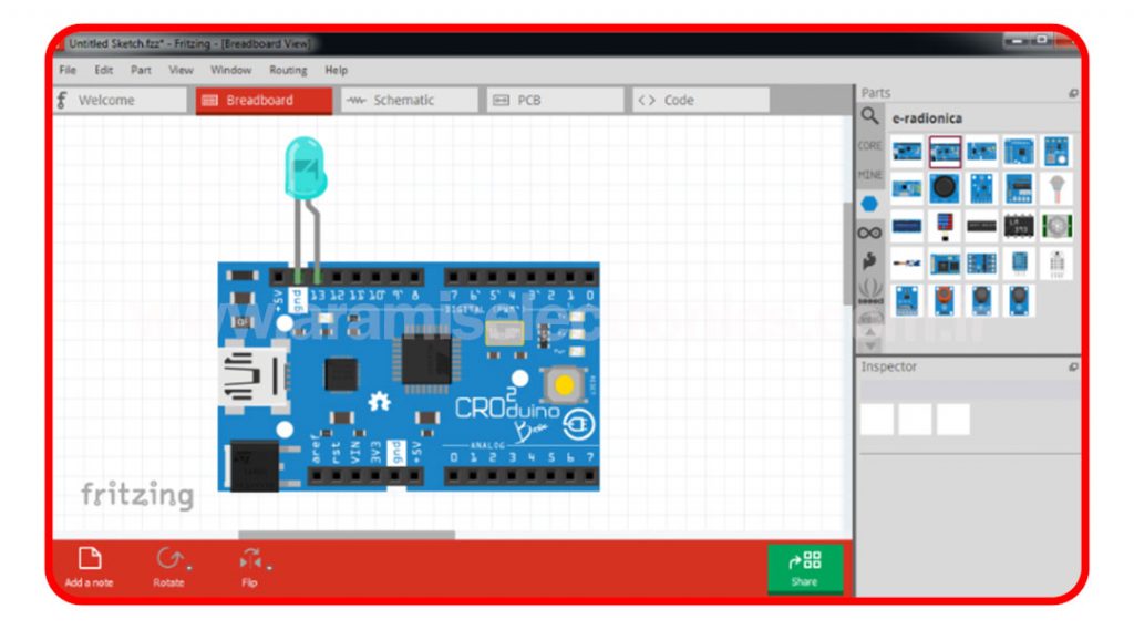 معرفی جامع نرمافزار طراحی برد مدار چاپی PCB 6 Fritzing