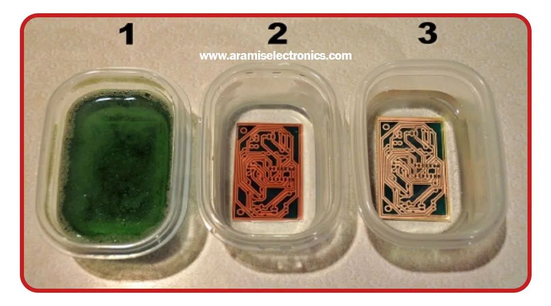 نحوه اسید کاری فیبر مدار چاپی 3 نحوه استفاده از اسید کاری فیبر مدار چاپی